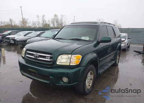 2002 Toyota Sequoia Limited V8 z USA, uszkodzony, nr VIN 5TDBT48A62S063947